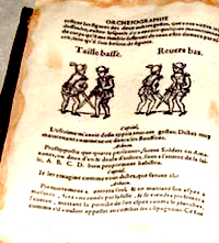 Pages from Orchésographie.